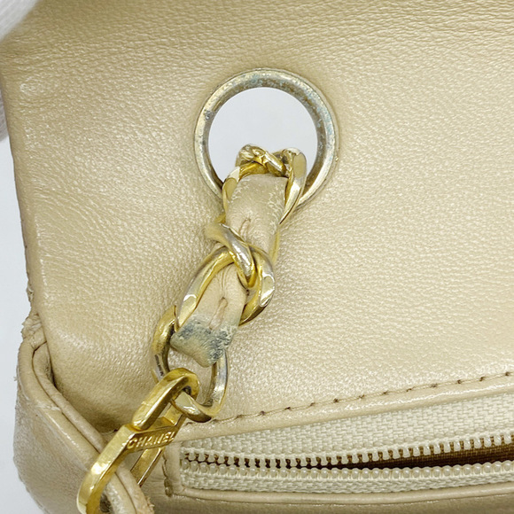 CHANEL Shoulder Bag Matelasse Chain Lambskin Beige Ladies - Picture 9 of 10